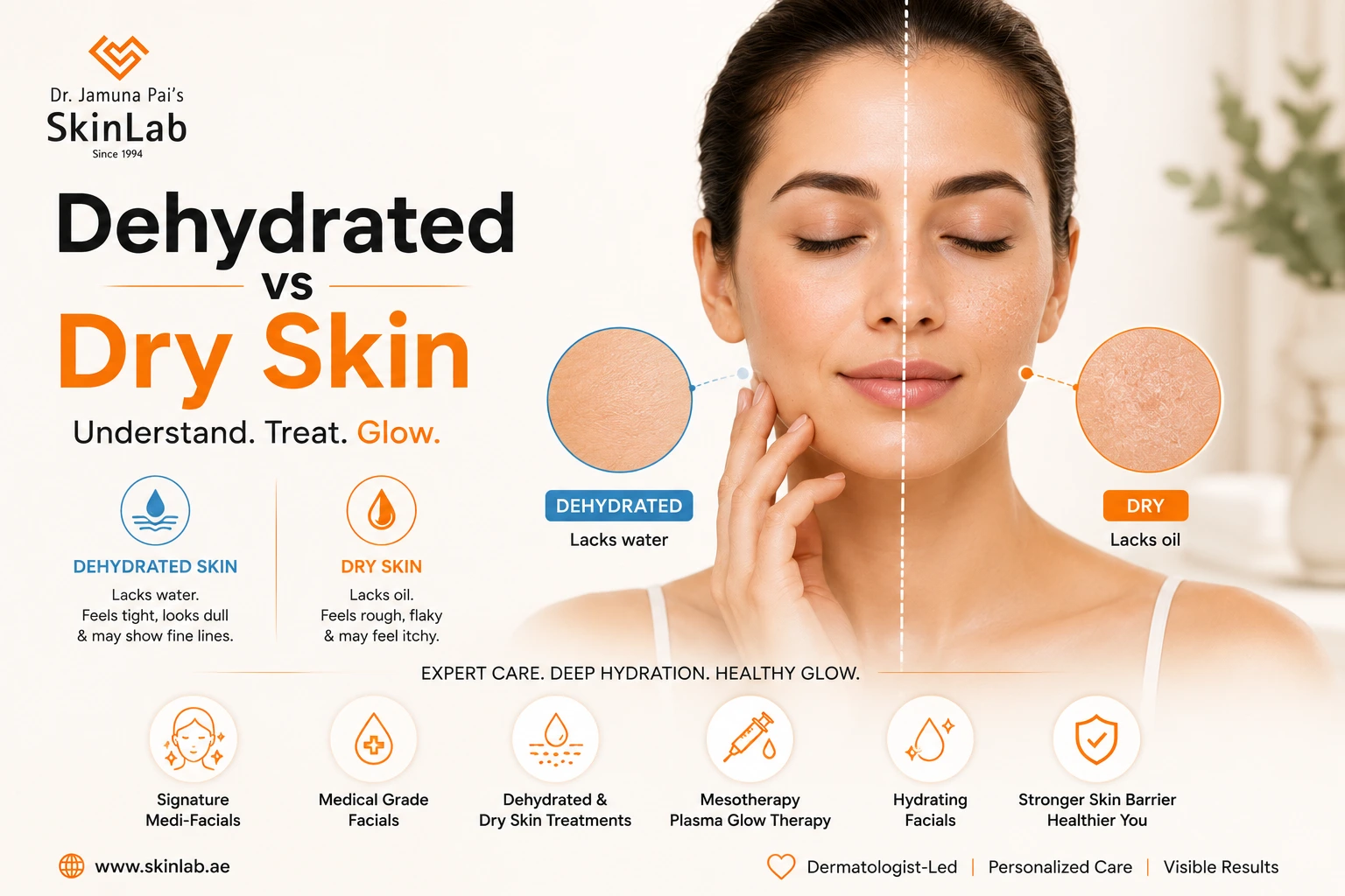 Dehydrated vs Dry Skin: SkinLab Dubai