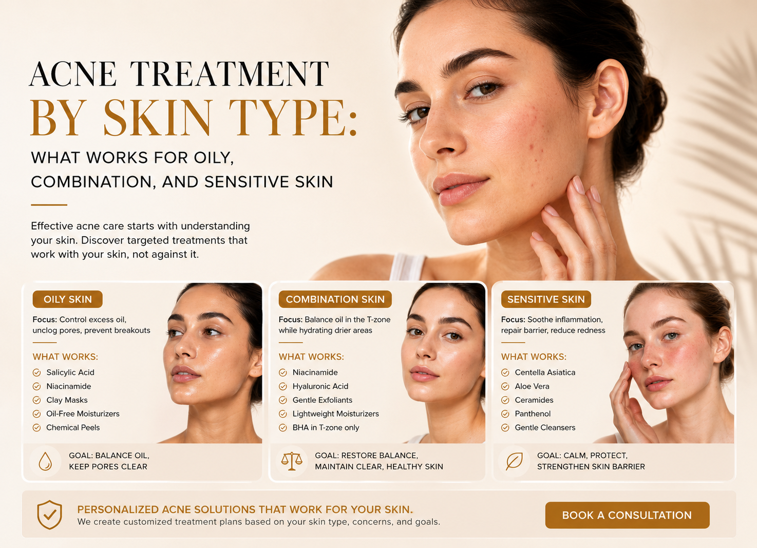 Acne Treatment by Skin Type: What Works for Oily, Combination, and Sensitive Skin