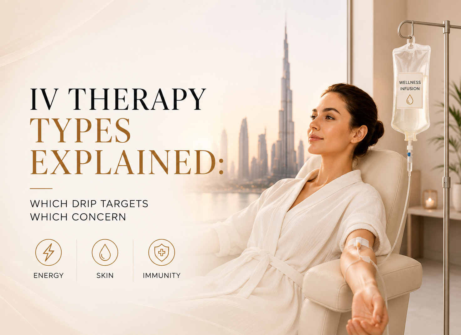 IV Therapy Types Explained: Which Drip Targets Which Concern (Energy, Skin, Immunity)